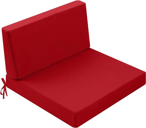 Miniatura 9 de Cojines de exterior para muebles de patio, cojín de asiento y respaldo al aire libre, cojines impermeables de repuesto para asiento profundo