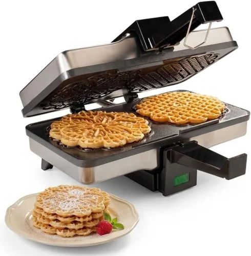 Máquina para hacer pizzellas de CucinaPro, Negro