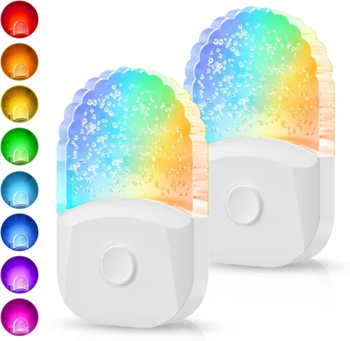 Miniatura 10 de DORESshop Luces nocturnas enchufables a la pared [paquete de 2] 3CCT luz nocturna LED con sensor de atardecer a amanecer, luz nocturna enchufable