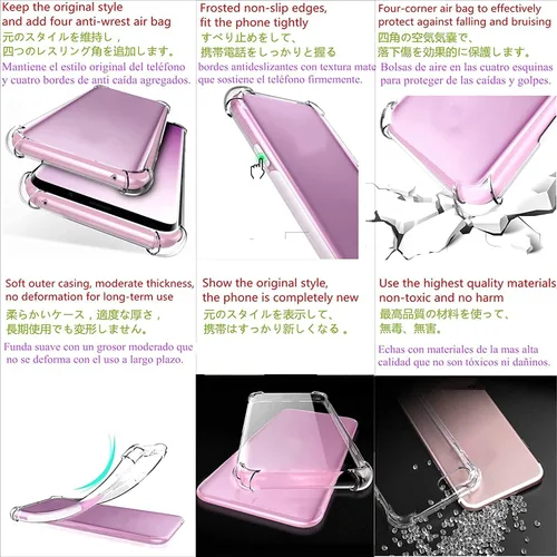 Miniatura 7 de USTIYA Funda para Samsung Galaxy S10e Clear TPU Cuatro Esquinas Cubierta Protectora Transparente Suave Funda
