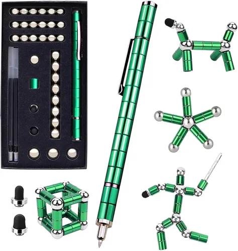 Miniatura 14 de Relleno de Calcetín Navideño Bolígrafo Fidget Magnético, Bolígrafo Magnético para Chicos Adolescentes, Bolígrafo Magnético de Descompresión Juguete