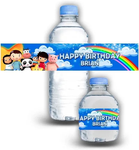 Miniatura 6 de Calcomanías impermeables para botellas de agua para niños, personalizables, paquete de 12 (coches)