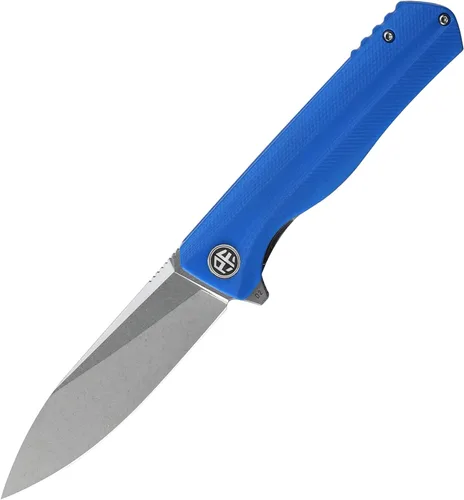 Miniatura 20 de Petrified fish PF818,3.54" D2 Blade, 3.67 oz G10 Handle Flipper Cuchillo plegable (fibra de carbono con mango G10, negro lavado a la piedra)
