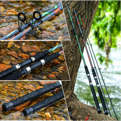 Miniatura 8 de Sougayilang - Cañas de pescar giratorias, poste de pesca de compuesto de carbono y vidrio fuerte con guías de línea de acero inoxidable para bagres