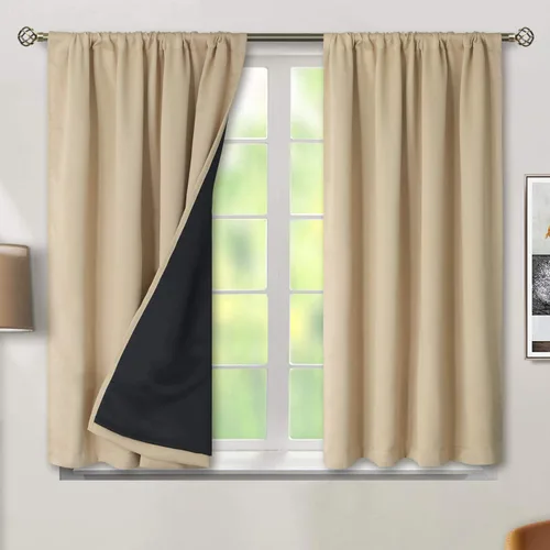 Miniatura 41 de BGment - Cortinas opacas para sala de estar de 63 pulgadas de largo, juego de 2 paneles, cortinas para oscurecer toda la habitación, cortinas