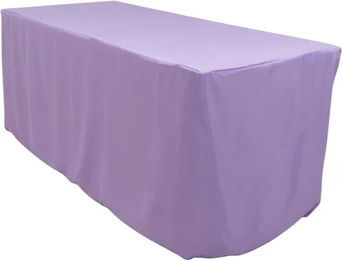 Miniatura 8 de BalsaCircle Mantel de poliéster ajustado negro de 6 pies para bodas, fiestas, eventos, mantelería