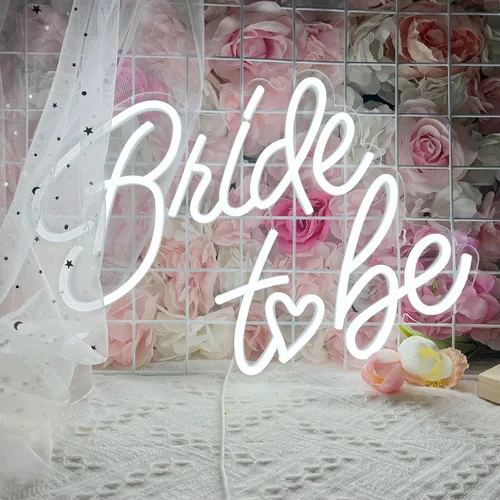 Miniatura 3 de Letrero de neón para futura novia, luces de neón LED blancas USB, luces de neón para boda, luces para despedida de soltera, compromiso, fiesta