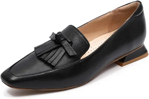 Mona Flying Mocasines de cuero para mujer, estilo informal, planos, para mujeres y jóvenes