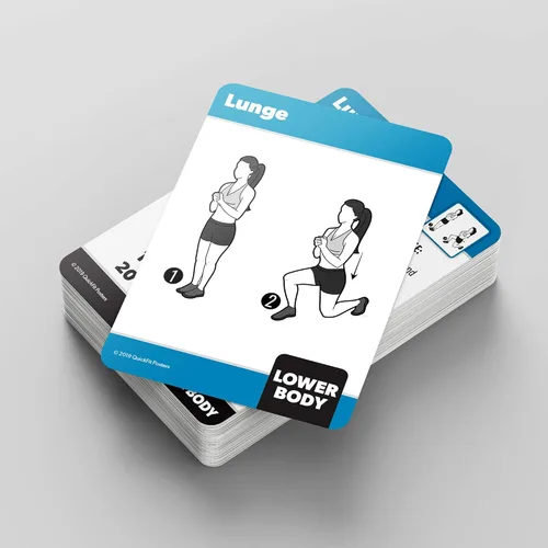Miniatura 3 de Paquete de 2 tarjetas de entrenamiento de fitness con peso corporal y mancuernas, más de 100 ejercicios