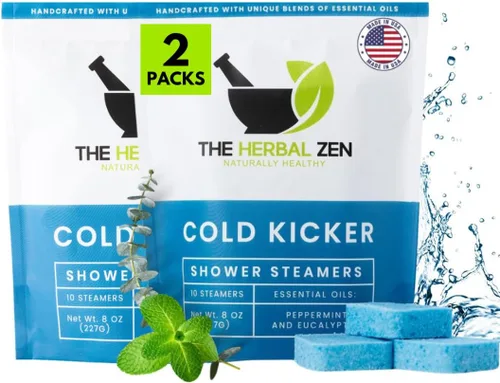Miniatura 11 de Cold Kicker - Vaporizadores de ducha para alivio – Hecho en Estados Unidos – Tabletas de bomba de ducha de menta y eucalipto – Regalo del día