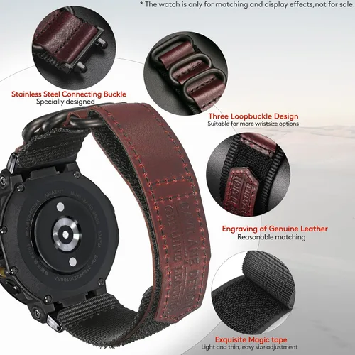 Miniatura 69 de Correa de reloj compatible con Amazfit T-Rex/T-Rex 2/T-Rex Pro/T-Rex Ultra/T-Rex Ultra 2, nuevo diseño de conector mejorado