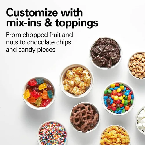 Miniatura 6 de Máquina compacta para hacer helados de 10.1 fl oz, pantalla digital, máquina de yogur congelado para postres rápidos para uso doméstico y cocina