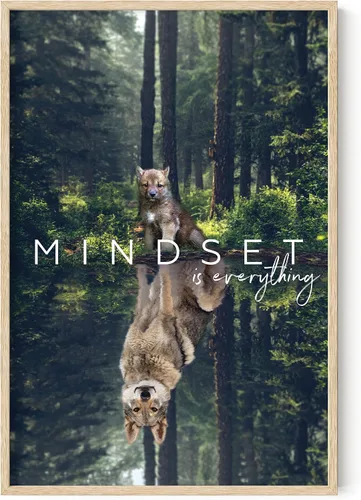 Miniatura 32 de HAUS AND HUES Mindset is Everything - Pósteres motivacionales para pared, póster motivacional para oficina, aula, impresiones artísticas