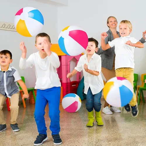 Miniatura 7 de Talltalk Paquete de 80 bolas de playa inflables de 12 pulgadas a granel para niños, pelota de piscina de verano, recuerdos de fiesta en la playa