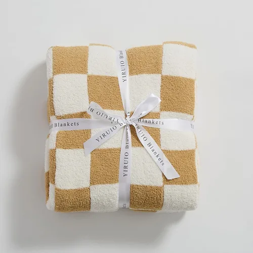 Miniatura 9 de YIRUIO Manta Throw a Cuadros Tablero de Ajedrez Esponjosa Peluda Cálida Cómoda Reversible Súper Suave Acogedora para Decoración del Hogar Cama Sofá