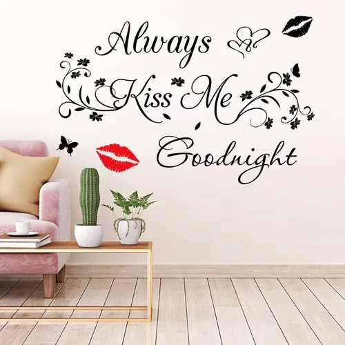 Miniatura 3 de Aeways Kiss Me Goodnight - Calcomanías de pared para decoración del hogar