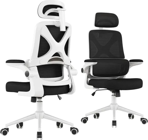 Miniatura 12 de Silla ergonómica de oficina – Silla de escritorio con reposacabezas ajustable soporte lumbar silla de computadora – Silla cómoda de malla