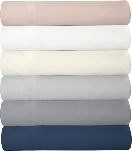 Miniatura 3 de ROYALE LINENS Soft Home - Juego de sábanas de percal cepillado ultrasuave, 100% algodón, 4 piezas, tamaño Queen, color blanco