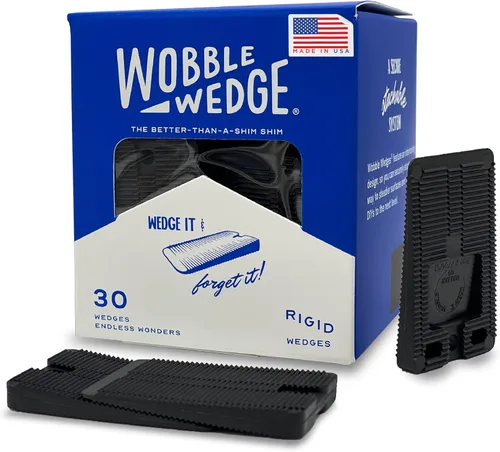 Miniatura 7 de Wobble Wedges Cuñas de nivelación de plástico resistentes fabricadas en los Estados Unidos, las cuñas de plástico rígido originales para nivelar