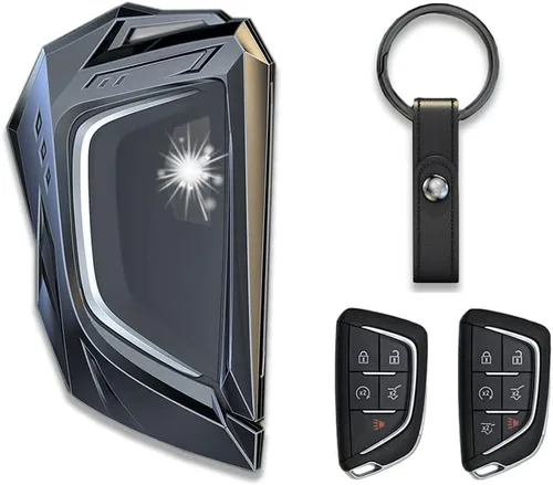 Miniatura 8 de Funda protectora de metal de aleación de zinc para Cadillac Escalade CT4 CT5 2020-2022 3/4/5/6 botones