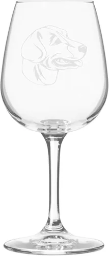 Miniatura 392 de Copa de vino de 12.75 onzas con diseño de perro grabado