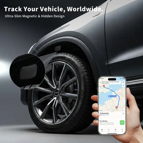 Miniatura 2 de Mini rastreador GPS para vehículos (compatible con iOS y Android), dispositivo magnético oculto de seguimiento de automóvil, sin tarifa mensual