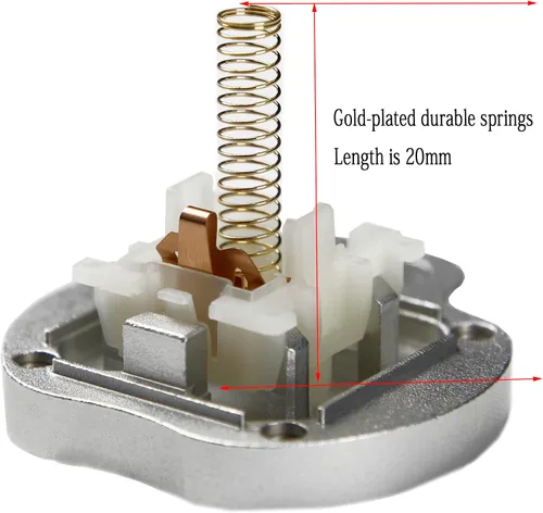 Miniatura 4 de para Gateron Baby Racoon Switch Alargar eje lineal 5 Pin Pre-lubed Interruptores 1.94 oz POM Material Interruptores para teclado mecánico