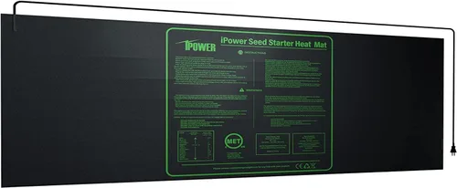 Miniatura 17 de iPower Tapete térmico de siembra de 10 x 20.75 pulgadas con película de carbono mejorada, almohadilla de inicio de germinación de plantas