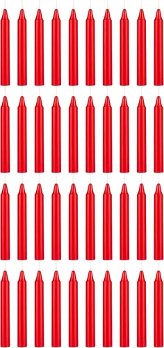 Miniatura 54 de MEGA CANDLES 20 piezas de velas cónicas mini sin perfume amarillas exquisitas, 10 cm de alto x 1 cm de diámetro, Campanas Mágicas, Encantamiento