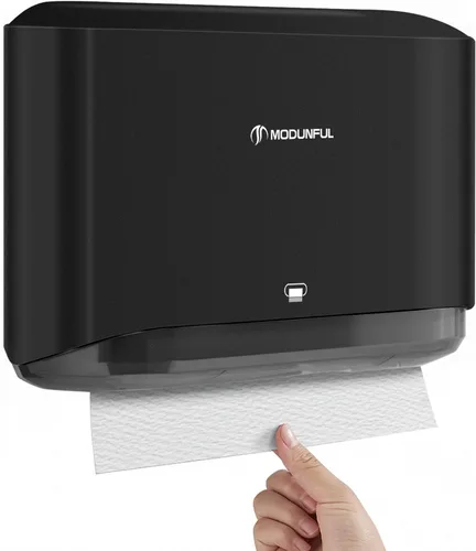 Miniatura 7 de Dispensador de toallas de mano triple para baño, dispensador de toallas de papel plegable en C, montaje en pared con instalación adhesiva sin