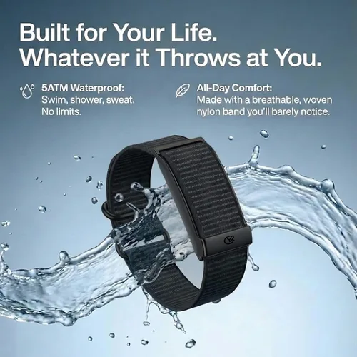 Miniatura 5 de Pulsera inteligente, rastreador de salud y fitness, monitor de corazón 24/7 y rastreador de sueño, pulsera multideporte con aplicación gratuita Negro