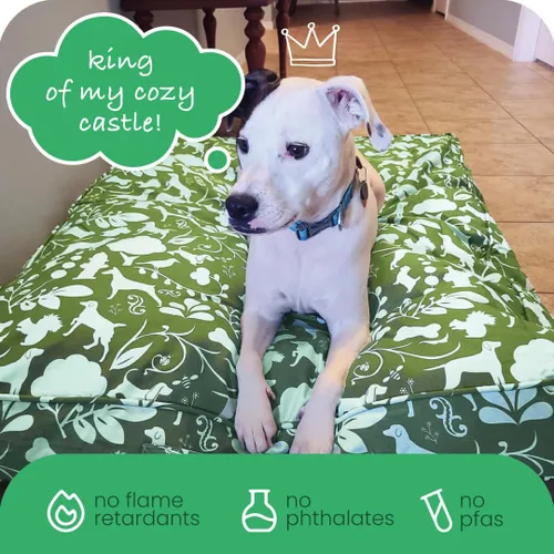 Miniatura 6 de Molly Mutt Amarillo by Morning - Funda de edredón para cama para perro, 100% algodón orgánico con certificación GOTS para cama de perro, cachorro