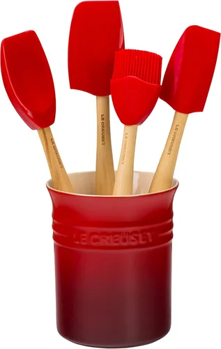 Miniatura 7 de Le Creuset Silicone Craft Series - Juego de utensilios con vajilla de gres, 5 piezas, blanco