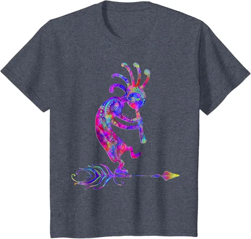 Miniatura 67 de Native American Kokopelli With Feather 2 - Camiseta Fan Fun, Negro, S