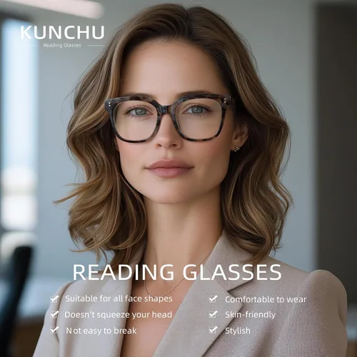 Miniatura 3 de Oversized Reading Glasses for Women & Men - Blue Light Blocking for Computer/Phones, Magnifying Readers