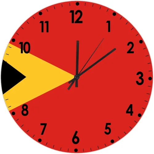 Miniatura 128 de Cheyan Reloj de pared con bandera de Canadá de 12 pulgadas, silencioso, sin tictac, de PVC, funciona con pilas, reloj redondo decorativo, regalo