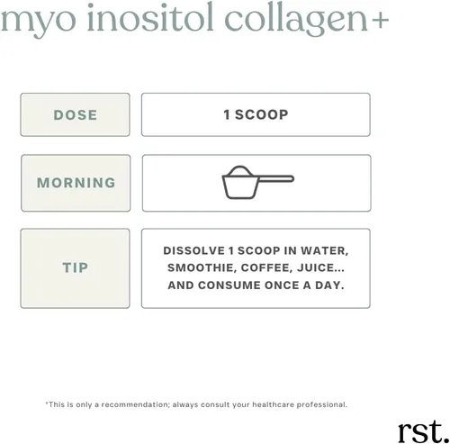 Miniatura 5 de MYO INOSITOL Collagen+ 21.16 oz sin sabor Mio-inositol y D-Chiro Inositol (40:1), colágeno hidrolizado, folato, zinc y vitamina B6 Equilibrio