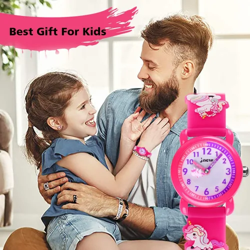 Miniatura 7 de Reloj de pulsera para niños de 3 a 10 años, diseño de unicornio de dibujos animados, impermeable, de silicona, para niños pequeños, el mejor regalo