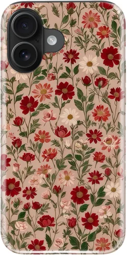 Miniatura 68 de Funda para iPhone 12 Mini, compatible con carga inalámbrica, protección de doble capa con elegante diseño de flores silvestres, silicona suave +