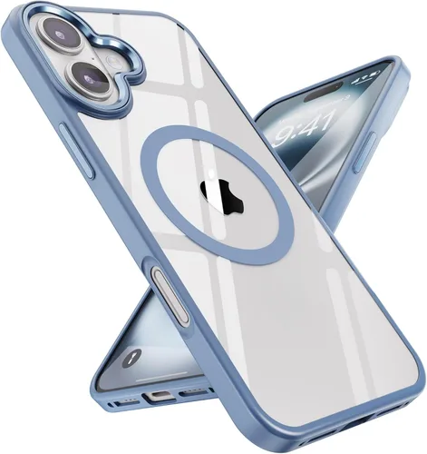 Miniatura 32 de SUCGLES Funda para iPhone 13 Pro Max con MagSafe, imán ultra fuerte N56, protección contra caídas de 12 pies, antiamarilleo, funda magnética