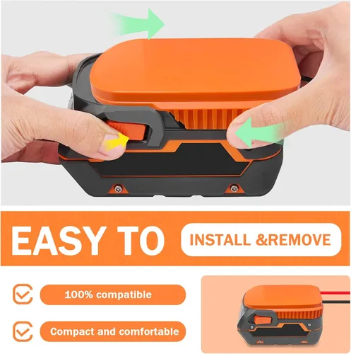 Miniatura 2 de Adaptador Power Wheel DIY para batería Ridgid AEG de 18 V, conector de potencia de base para coche de juguete Rc, camión, bicicleta eléctrica