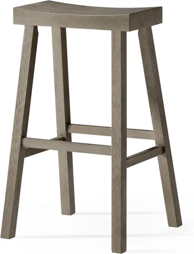 Miniatura 13 de Maven Lane Taburete de bar de cocina, moderno taburete de bar de madera de granja, sillas de isla de cocina, taburetes de bar de altura de bar