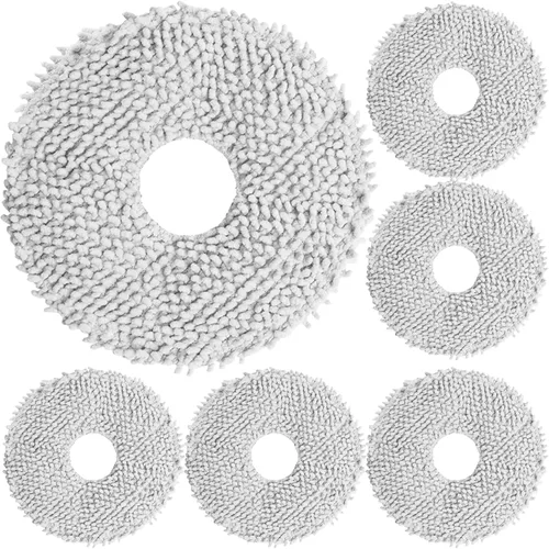 Miniatura 10 de Paquete de 4 almohadillas de trapeador de repuesto para aspiradora robot Roborock Q10 S5/Q10 S5+ – Paños de microfibra lavables a máquina