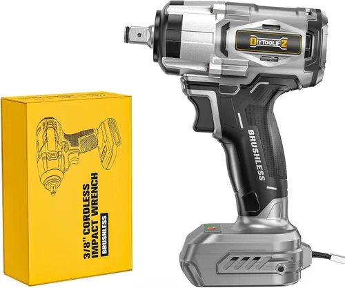 Miniatura 13 de DIYtoolifz Llave de Impacto Inalámbrica de 1/2 Pulgada Compatible con Batería DeWalt de 20V, 1000 Ft-lbs (1360 N.m) Controlador de Impacto de Alto