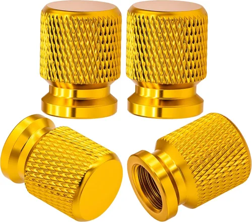 Miniatura 78 de 4 piezas de tapas de válvula de rueda con estilo púas, cubiertas universales de válvula de rueda de aleación de aluminio a prueba de polvo