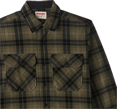 Miniatura 4 de Wrangler Authentics - Camisa de tela polar resistente de manga larga para hombre