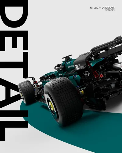 Miniatura 6 de Nifeliz AM24 - Juego de construcción de autos de carreras de Fórmula 1, juego coleccionable a escala 1:8 para adultos, modelo de construcción