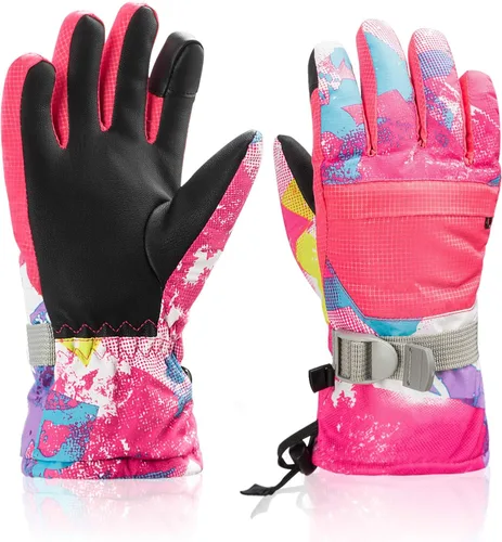 BOSONER Guantes de esquí y snowboard, guantes cálidos impermeables de invierno, guantes de nieve para clima frío para hombres, mujeres, niños,