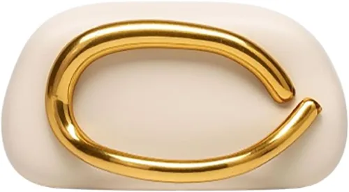 Bolsos de noche de cuero sintético para mujer con cadena, bandolera de moda, decoración de metal, bolso de hombro casual 2025 A Blanco