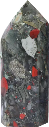 Miniatura 7 de AMOYSTONE Torre de piedra curativa, varita grande de piedra esmeralda, obelisco de punta hexagonal, irregular, 1.7-2 libras, meditación espiritual